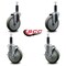 Service Caster 5'' Gray Poly Wheel Swivel 1'' Expanding Stem Caster Set 2 Brakes, 4PK SCC-EX20S514-PPUB-2-TLB-2-1 - alternate 5